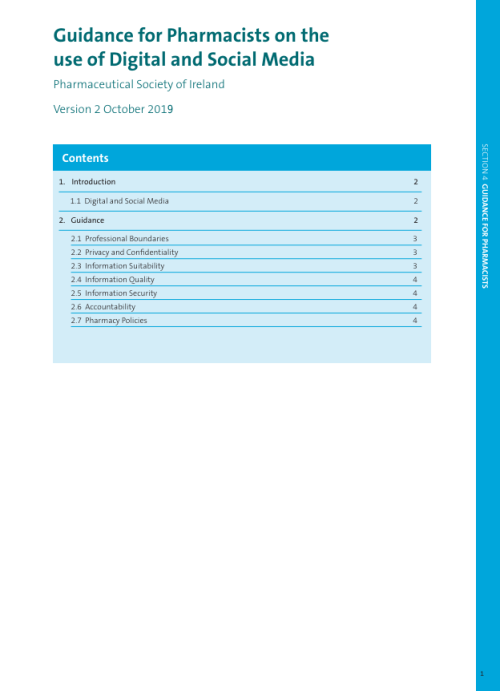 Guidance for pharmacists on the use of digital and social media pdf cover